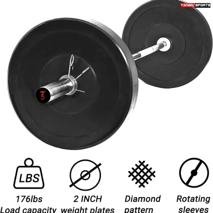 7ft%20Heavy%20Duty%20Strength%20Training%20Barbell%20-%207%20ft%202-inch%20Olympic%20Weighted%20Solid%20Steel%20Bar%20Barbell,%20for%20Weightlifting/Bench%20Press/Deadlift%20and%20Power%20Lifting%20Strength%20Training,%20with%20Rotating%20Sleeve,%20Home%20Gym%20-%20Image%204
