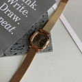 French vintage light luxury black gold small square watch women's ins niche design temperament student versatile mesh belt watch. 