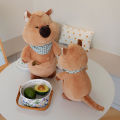 Quokka Doll Plush Toys Animal Doll Cute Scarf Kangaroo Soothing Pillow Ragdoll Gift. 