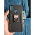 Samsung Galaxy A11  Back Case Cover Armor Rugged Military Shockproof Car Holder Ring. 