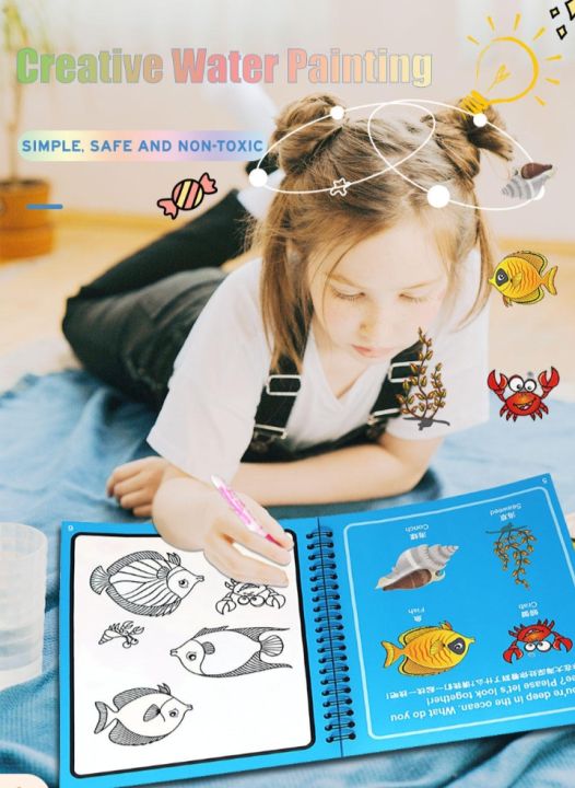 Magic Water Painting Book - Reusable