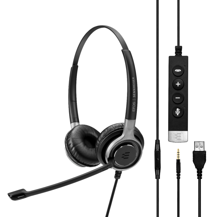 sennheiser Headphone sc 660 usb wired call centre headphone with noice cancelling mic