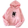 Trendy BTS SYMBOL LOGO TAGLINE with signature of all seven members Tag Print full sleeves Kangaroo Hoodie Pocket Drawstring Casual Pullover Hodie Clothing Long Sleeves Export Quality Huddie Winter Wear  in premium quality Smart Fit Hoody For  Women Girls. 