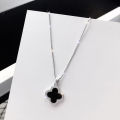 Four Leaf Clover Necklace , Clavicle Chain Pendant , Trendy korean Vintage Lucky Four Leaf Clover , Necklaces for Girls , Jewelry Gift. 
