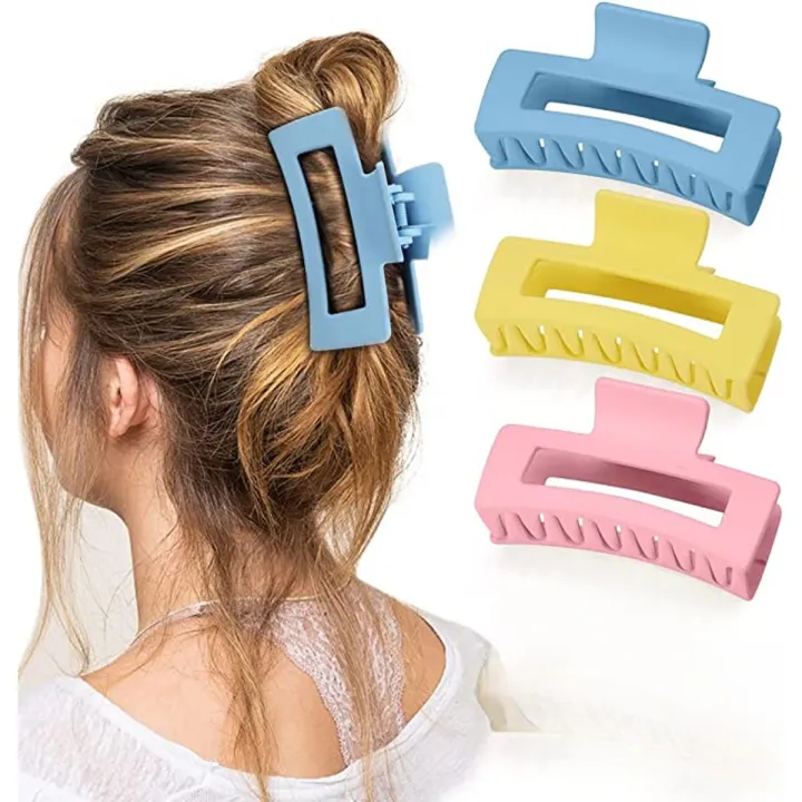 Hair%20Clips,%20Big%20Hair%20Clips%20for%20Thick%20Long%20Curly%20Hair,%20Strong%20Hold%20Jaw%20Clip%20Oversized%20Non-slip%20Square%20Hair%20Clips%20for%20Women%20&%20Girls,%20Durable%20Matte%20Clips,%20Hair%20Accessories%20-%20Image%202