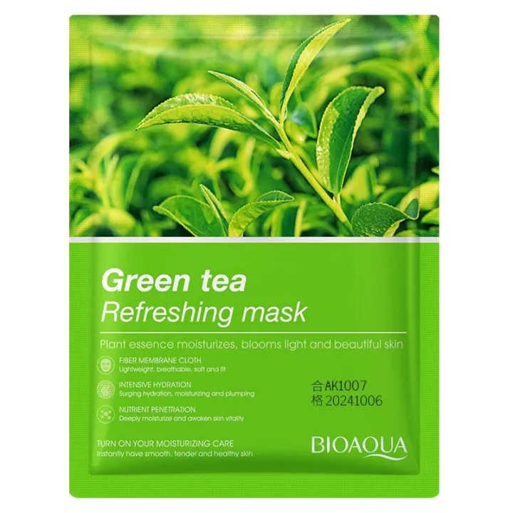 BIOAQUA%20Green%20Tea%20Refreshing%20Face%20Sheet%20Mask%20-%20Image%202