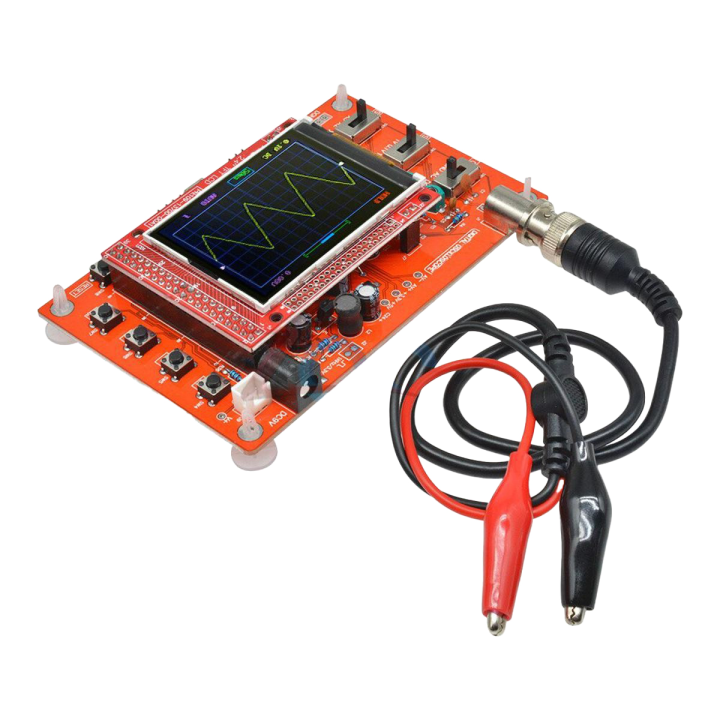 2.4" TFT Digital Oscilloscope Assembled SMD Soldered Oscilloscope 1Msps with Alligator Clip Probe Wire by electrica