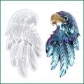 Large Resin Molds Diy Transparent Silicone 3D Eagle Head Moulds Soft Flexible Animal Molds For Candy, Cake, Ice Cube, Reusable Molds For Casting Art Crafts Silicone Mold. 