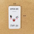 40-100pcs 3x6cm OPEN ME Cute Smiley Emoji Thank You Stickers For Small Business Commodities Package Decoration Sealing Labels. 