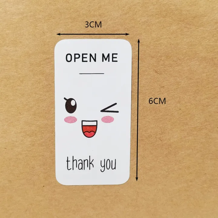 40-100pcs%203x6cm%20OPEN%20ME%20Cute%20Smiley%20Emoji%20Thank%20You%20Stickers%20For%20Small%20Business%20Commodities%20Package%20Decoration%20Sealing%20Labels%20-%20Image%207