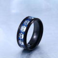 Iron Warrior European and American punk jewelry stainless steel rotating skull ring personalized simple titanium steel ring. 