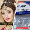 OPTIANO CONTACT LENSES SHADE COOL GRAY COLOR EYE LENS SOFT EYE LENSES WITH SOLUTION HIGH QUALITY (MADE IN KOREA) SPECIALLY FOR DARK EYES. 