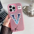 🔥👍【Compatible with IPhone Phone Case】🔥👍 Stylish V-VRUNK Phone Case IMD Color Silver Shell For IPhone 16 15 14 13 12 11 Pro Max Plus. 