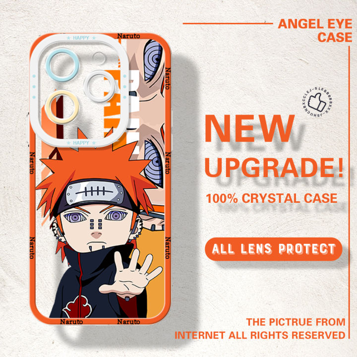 YYDS for Infinix Hot 40 Pro Hot 40 Back Cover Cartoon Naruto Transparent Crystal TPU Soft Case Full Lens Protection Ultra Thin Drop Resistant Phone Cover