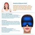 Headache and Migraine Relief Cap Head Wrap Ice Pack with Gel Bead for Migraine Hot Cold Therapy Cold Pack. 