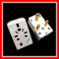 Multi Power 3 Pin Plug Socket - Anti Short Circuit Fuse Built In - High Quality Euro. 