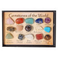 Rocks Collection Mix Gems Crystals Natural Mineral Ore Specimens Box Set Decor - intl. 