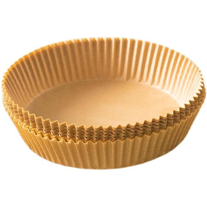 【HOT】 50/100Pcs Air Fryer Disposable Paper Liner Non-Stick Barbecue Plate Round Oven Pan Pad For 16Cm Air Fryer Micro-Wave