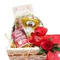 Anniversary gift basket for couple / husband / wife Chocolate box for celebration gifts. 