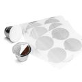 3 Pack Reusable Nespresso Capsules with 100 Foil Lids- Stainless Steel Refillable Coffee Pods for Nespresso Machines. 