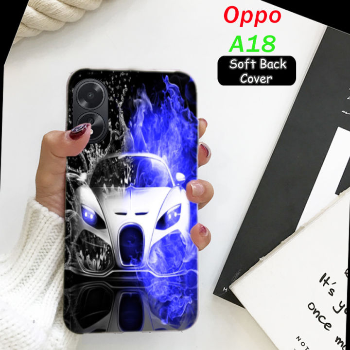 Oppo_A18  Back Cover - Car Soft Case
