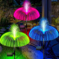 Double Solar Jellyfish Light Solar Garden Lights LED Fiber Optic Lights Outdoor Waterproof Decor Lamp for Lawn Patio. 