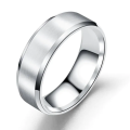 New Fashion Stainless Steel Rings for Men , women , boys and girls Wedding Jewelry Ring Cool Simple Band 8MM. 
