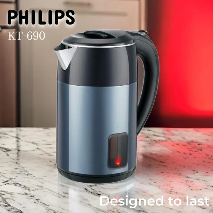 🔥 Philips Electric Kettle KT-690 – 1.7L Rapid Boiling Hot Water Kettle ...