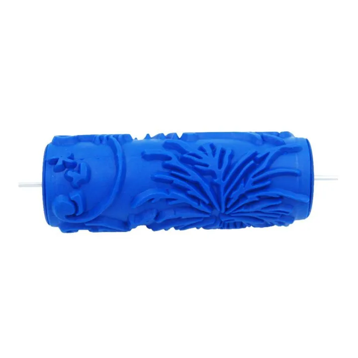 5''%20Embossed%20Paint%20Roller%20Sleeve%20Wall%20Art%20Texture%20Stencil%20Brush%20Tool%20Flower%20Pattern%20Decor%20-%20Image%205