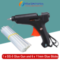 Hot Melt 60 Watt GG-5 glue gun And 1.4 cm transparent hot melt glue sticks Glue Roads Heavy Duty  Flexible Trigger High Temperature Melting Roads Hand Tool. 