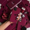 I Phone Apple PLUM Back Cover Silicon Case For All I Phone Models. 