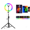 MJ33 RGB LED Soft Ring Light 33CM (13-inch) With Phone Holder USB Plug Include Stand. 