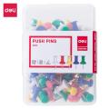 Deli Pack of 100 Plastic Thumb Pins - Push Pins for Notice Board - 0031 - 23mm - Multi-color. 