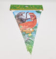 DINOSAUR THEME FLAGS BANNER PACK OF 10 PARTY FLAGS. 