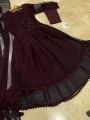 Arabic style Double flair front and back chiffoon dress maxi for girls. 