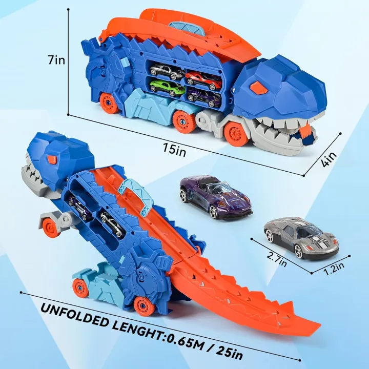 Dinosaur%20Truck,%20Transport%20Truck%20Toys,%20Toy%20Car%20Transporter,%20Transport%20Dinosaur%20Trucks%20with%20Foldable%20Sliding,%20with%204%20Die-Cast%20Car%20Toys,%20Transporter%20Playset%20for%20Kids%20-%20Image%203