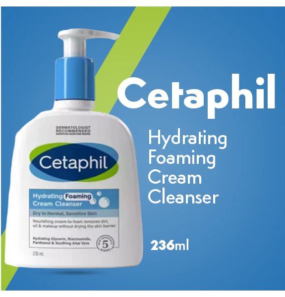Cetaphil Hydrating foaming Face Wash Cream to Foam Cleanser 236ml