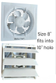 Ventilating Exhaust Fan 99.99% Pure Copper 10 & 12 inch Square Plastic Body. 