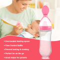 Baby Spoon Feeder 90ml Silicone Feeding Bottle with Spoon – Squeeze Food Feeder for Newborn & Toddler, Rice Cereal, Milk & Puree Feeder. 