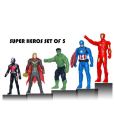 Marvel Avengers Action Figures Set – 5-Piece Superhero Collection Featuring Spider-Man, Hulk, Iron Man, and Captain America – Perfect Birthday Gift for Boys!. 