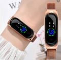 Watches for Women Touch Screen LED Watch Ladies Magnetic Mesh Belt Electronic Digital Student. 