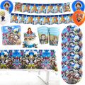 Anime One Piece Luffy Figures Birthday Decorations Party Supplies Tablecloth Balloons Cake Insert Paper Cap Party Decor Set Fans. 