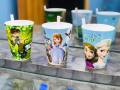 Glass - Straw Glass (Pack of 2) - Juice Glass with Straw - Kids Straw Glass - Kids Juice Glass - Pipe Glass without Cover - Anna Elsa Glass - Sofia Glass - Ben 10 Glass. 