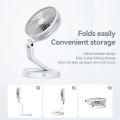 KIVEE Original FA12 Rechargeable Portable USB Fan Three Speed Adjustable Desktop Fan Wind Power Ultra Quiet Convenient Desktop Fan with Desk Lamp Rechargeable Cute Cooling Fan For Outdoor Home Office Keep Cool With Kivee. 