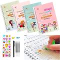 Sank Magic Practice Copybook for Children | Set of 4 Sank Magic Books | Sank Magic Practice Book with Finger Grip and Refills. 