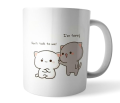 Cute Bubu Couple Story Fan Made - Printed Coffee Mug for Girls, Kids & Lovers; Ceramic Cup, White; Pack of 1. 