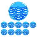 10 Pack Urinal Screens Deodorizer, Urinal Cake Long Bristle Anti-Splash and Anti-Clogging Lasting Odor Freshener(Blue). 