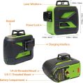 Huepar 3D Self-Leveling Laser Level 3x360 Red Cross Line Three-Plane Leveling and Alignment. 