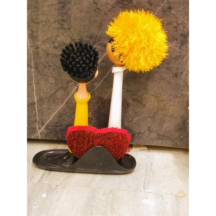 Ziba Lovely  multipurpose  3 Piece kitchen brush set
