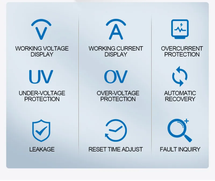 Taxnele%20over%20voltage%20under%20voltage%20protector%20Earth%20Leakage%20protector%20automatic%2063A%20%20RCBO%20Lightning%20Surge%20Power%20-%20Image%204